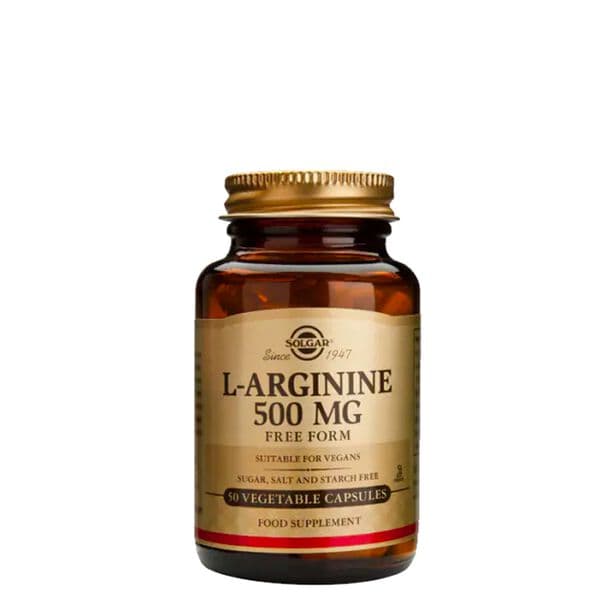 Solgar L-arginine 500 mg, 50 kapsler