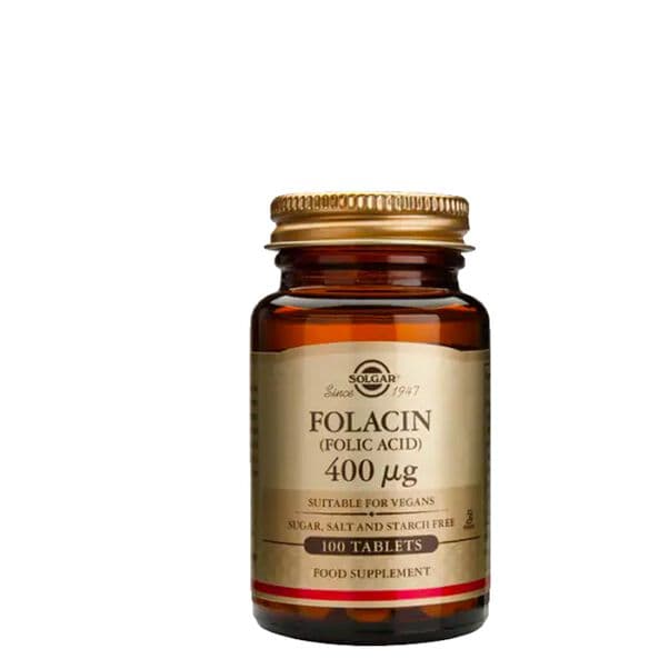 Solgar Folic Acid 400 mcg, 100 tabletter