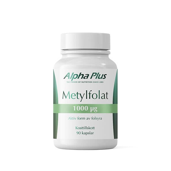Alpha Plus Methylfolat 1000 µg, 90 kapsler