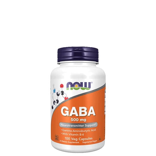 Now Foods GABA 500 mg, 100 veg kapsler