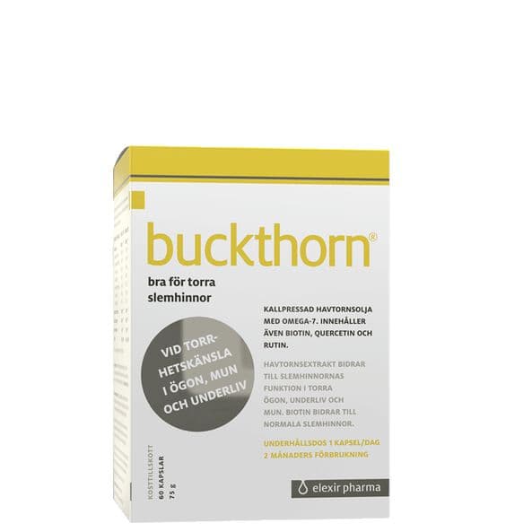 Elexir Pharma Buckthorn Havtornsekstrakt, 60 kapsler