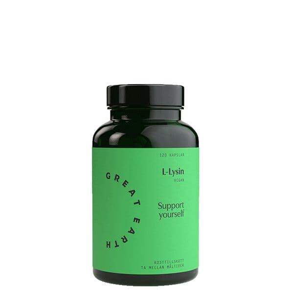 Great Earth L-Lysine 500 mg, 120 kapsler