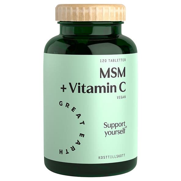 Great Earth MSM + C-vitamin, 120 tabletter