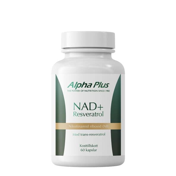 Alpha Plus NAD+ Resveratrol, 60 kapsler