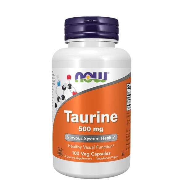 Now Foods Taurin 500 mg, 100 kapsler