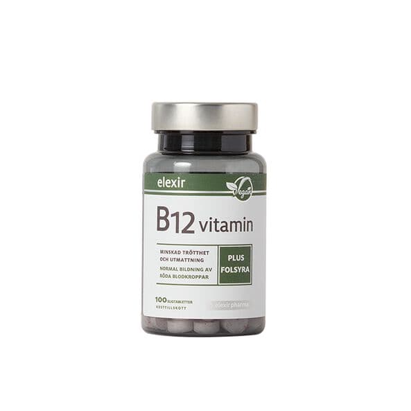 Elexir Pharma Vitamin B-12 Vegan, 100 tabletter
