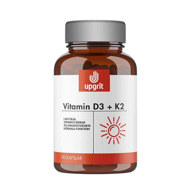 Upgrit Vitamin D3 + K2, 90 kapsler