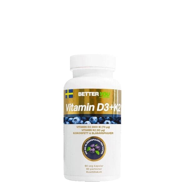 Better You Vitamin D3+K2, 60 kapsler