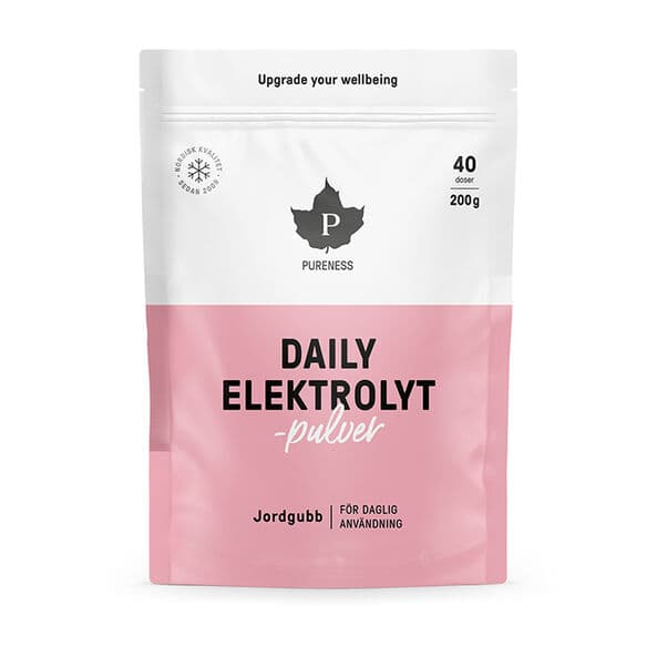 Pureness Daily Elektrolytpulver Jordbær, 200 g