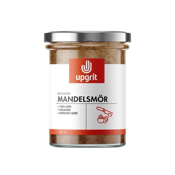 Upgrit Økologisk mandelsmør, 300 g