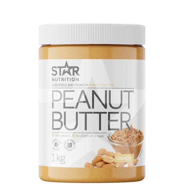 Star Nutrition Jordnøddesmør, 1 kg, Crunchy