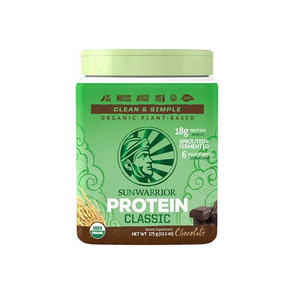 Sunwarrior Protein Classic Organic, 375 g, Chokolade
