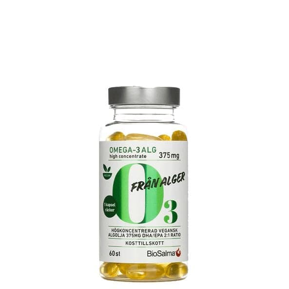 BioSalma Omega-3 fra alger 375 mg, 60 kapsler