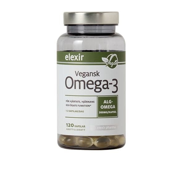 Elexir Pharma Vegansk Omega-3, 120 kapsler